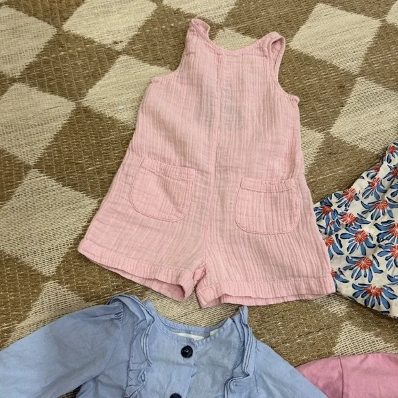 BUNDLE Zara Kids toddler baby girl top dress ruffle floral romper tee Tshirt - Picture 6 of 9